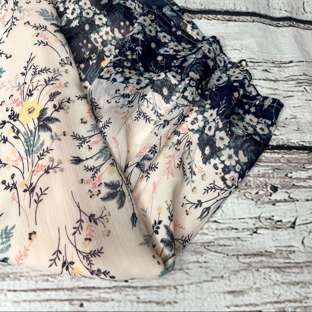 Motherhood Maternity Floral Print Chiffon Dress Size M - Picture 7 of 11